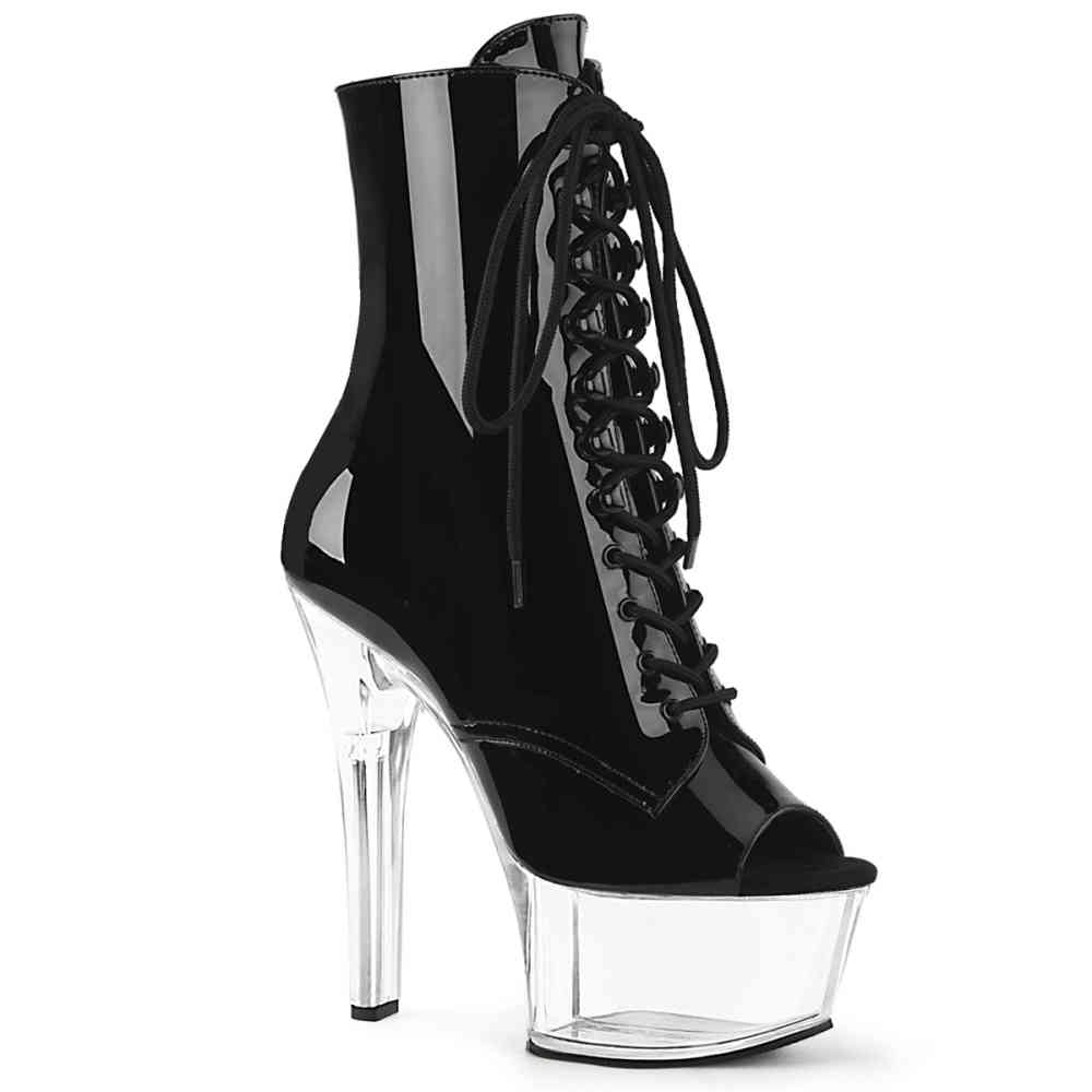 Pleaser - ASPIRE1021 Platform Boots, Pole dance shoes - Pole dance shoes - Black